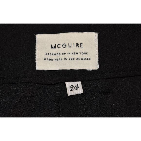 MCGUIRE DENIM $275 High Rise Wide Leg Dress Pant Black Size‎ 24 - Picture 3 of 3